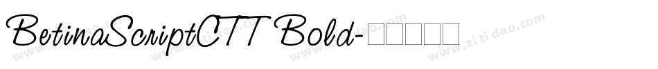 BetinaScriptCTT Bold字体转换